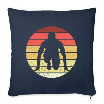 Running Retro Style Vintage - Sofa pillowcase 17,3'' x 17,3'' (45 x 45 cm) - navy - Front