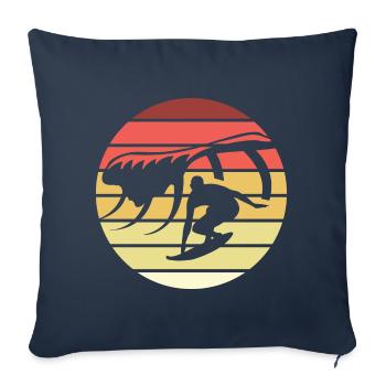 Surfen Retro Style Vintage - Sofakissenbezug 45 x 45 cm - Navy - Vorne