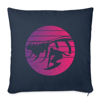 Surfen Retro Style Vintage - Sofakissenbezug 45 x 45 cm - Navy - Vorne