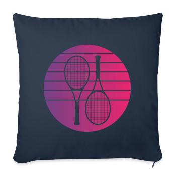 Tennis Retro Style Vintage - Sofa pillowcase 17,3'' x 17,3'' (45 x 45 cm) - navy - Front