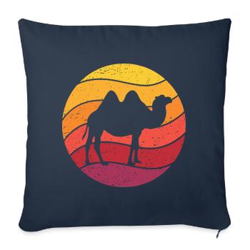Camel Retro Style Vintage - Sofa pillowcase 17,3'' x 17,3'' (45 x 45 cm) - navy - Front