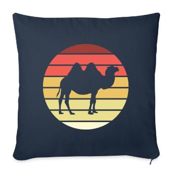 Camel Retro Style Vintage - Sofa pillowcase 17,3'' x 17,3'' (45 x 45 cm) - navy - Front