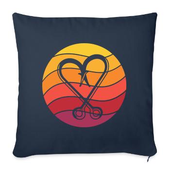 Angelhaken Retro Style Vintage - Sofakissenbezug 45 x 45 cm - Navy - Vorne