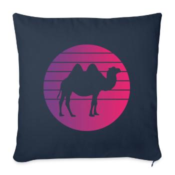 Camel Retro Style Vintage - Sofa pillowcase 17,3'' x 17,3'' (45 x 45 cm) - navy - Front