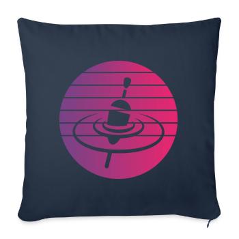 Pose Fishing Swimmer Retro Style Vintage - Sofa pillowcase 17,3'' x 17,3'' (45 x 45 cm) - navy - Front