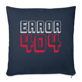 Error 404 Computer Connection - Sofa pillowcase 17,3'' x 17,3'' (45 x 45 cm) - navy - Front