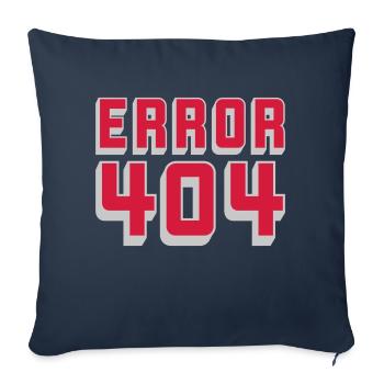Erreur de problème de connexion 404 - Housse de coussin décorative 45 x 45 cm - bleu marine - Devant