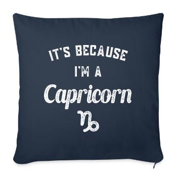 Zodiac sign Capricorn - Sofa pillowcase 17,3'' x 17,3'' (45 x 45 cm) - navy - Front