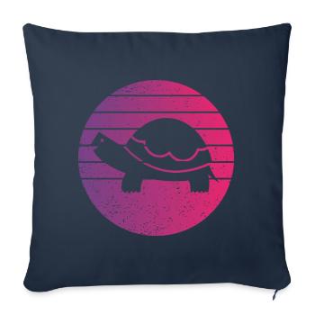Turtle Retro Style Vintage - Sofa pillowcase 17,3'' x 17,3'' (45 x 45 cm) - navy - Front