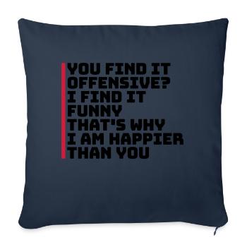 Vous trouvez cela offensant - Housse de coussin décorative 45 x 45 cm - bleu marine - Devant