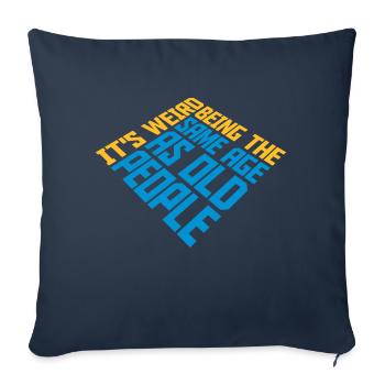 being old people age - Sofa pillowcase 17,3'' x 17,3'' (45 x 45 cm) - navy - Front