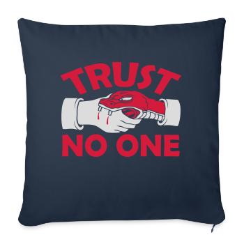 trust no one quote - Sofa pillowcase 17,3'' x 17,3'' (45 x 45 cm) - navy - Front