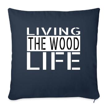 sayings safety helmet wood americas - Sofa pillowcase 17,3'' x 17,3'' (45 x 45 cm) - navy - Front