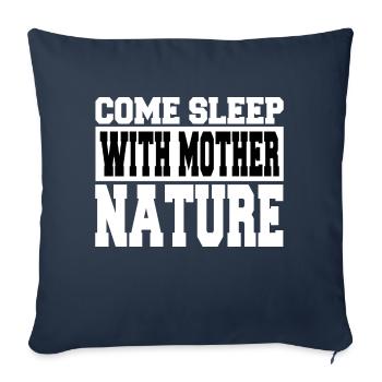 birthday camping is in tents boy scouts campsite - Sofa pillowcase 17,3'' x 17,3'' (45 x 45 cm) - navy - Front
