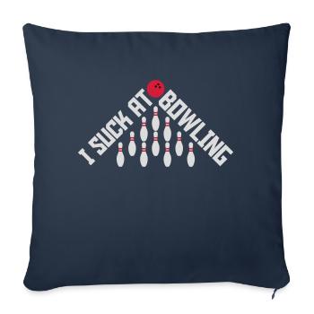 Je suis nul au bowling - Housse de coussin décorative 45 x 45 cm - bleu marine - Devant