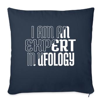 Jeu de mots extraterrestre Animal Déclaration d’enlèvement extraterrestre - Housse de coussin décorative 45 x 45 cm - bleu marine - Devant