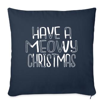 cat face tshirts cat collage tshirts bow tie - Sofa pillowcase 17,3'' x 17,3'' (45 x 45 cm) - navy - Front