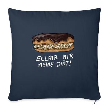Éclair - Housse de coussin décorative 45 x 45 cm - bleu marine - Devant