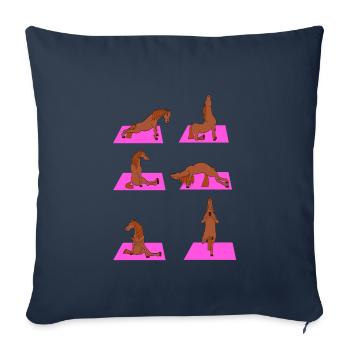 Yoga Life Is Better With Horses Design Horsing - Sofa pillowcase 17,3'' x 17,3'' (45 x 45 cm) - navy - Front