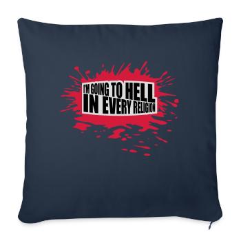 En allant en enfer - Housse de coussin décorative 45 x 45 cm - bleu marine - Devant