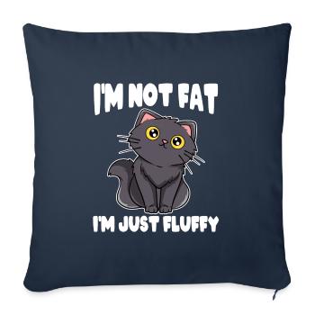 Meow persan in surpoids obese grand grand je ne - Housse de coussin décorative 45 x 45 cm - bleu marine - Devant