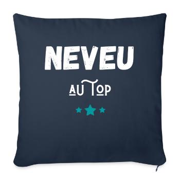 neveu au top idée cadeau - Housse de coussin décorative 45 x 45 cm - bleu marine - Devant
