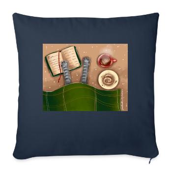 Journée parfaite - Housse de coussin décorative 45 x 45 cm - bleu marine - Devant