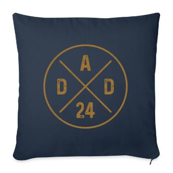 Dad 24 Offspring Father Baby Announcement Dad 2024 - Sofa pillowcase 17,3'' x 17,3'' (45 x 45 cm) - navy - Front