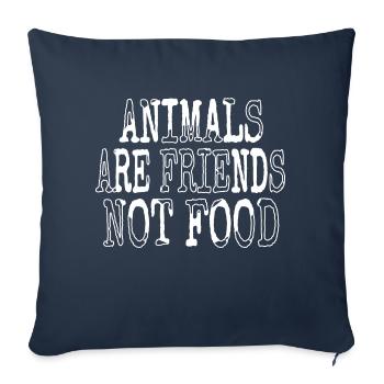 Animal Rights Bday Pro Vegan Statement Go Vegan - Sofa pillowcase 17,3'' x 17,3'' (45 x 45 cm) - navy - Front