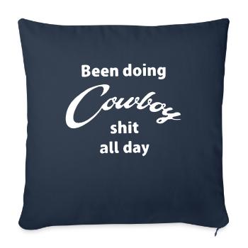 Yellowstone Taylor Sheridan Hat Cowboy-Scheiße gemacht - Sofakissenbezug 45 x 45 cm - Navy - Vorne