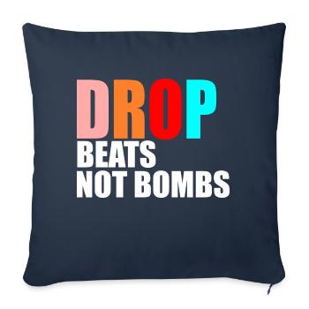 Dance music quote - Sofa pillowcase 17,3'' x 17,3'' (45 x 45 cm) - navy - Front