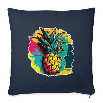 Pineapple Fruit - Sofa pillowcase 17,3'' x 17,3'' (45 x 45 cm) - navy - Front