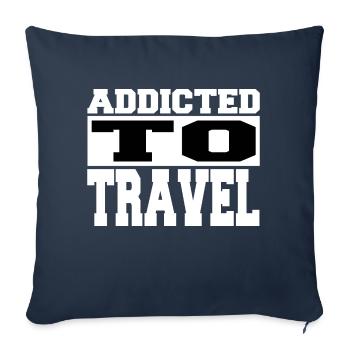 different eat sleep travel repeat gift - Sofa pillowcase 17,3'' x 17,3'' (45 x 45 cm) - navy - Front