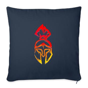 Sketchy sparta helmet - Sofa pillowcase 17,3'' x 17,3'' (45 x 45 cm) - navy - Front