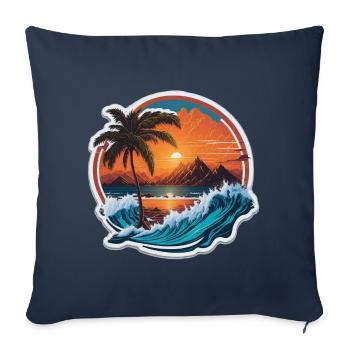 Sunset - Sofa pillowcase 17,3'' x 17,3'' (45 x 45 cm) - navy - Front