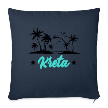 Crète - Housse de coussin décorative 45 x 45 cm - bleu marine - Devant