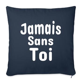 Nouveau projet - Housse de coussin décorative 45 x 45 cm - bleu marine - Devant