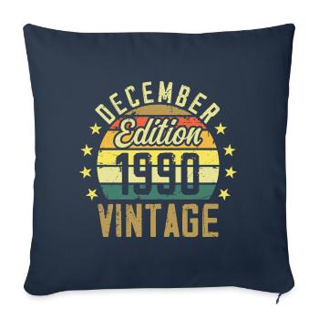 Légendes Sont Nés En Décembre 1990 - Édition 1990 - Housse de coussin décorative 45 x 45 cm - bleu marine - Devant