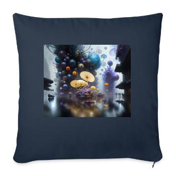Journey in Actarus #8 - Sofa pillowcase 17,3'' x 17,3'' (45 x 45 cm) - navy - Front