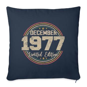 Les Légendes Sont Nées En Décembre 1977 - 1977 - Housse de coussin décorative 45 x 45 cm - bleu marine - Devant