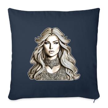 Fantasy Woman - Sofa pillowcase 17,3'' x 17,3'' (45 x 45 cm) - navy - Front
