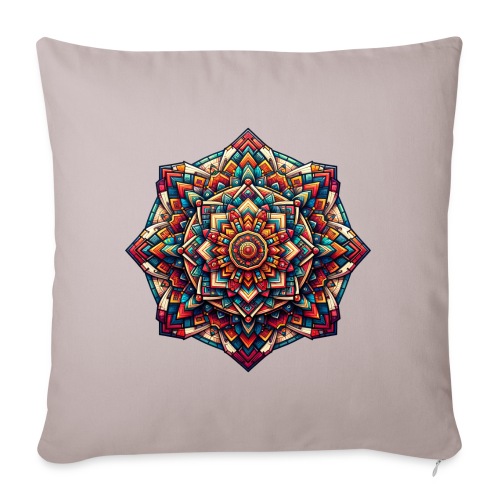Kunterli - Colorful Geometry Mandala - Sofa pillowcase 17,3'' x 17,3'' (45 x 45 cm)