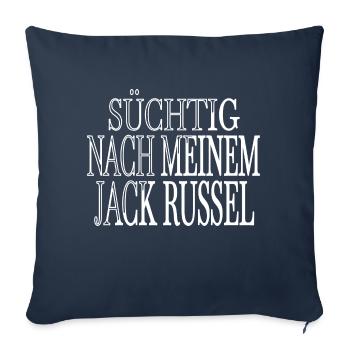 Déclaration lévrier drôle chiot disant l’amour - Housse de coussin décorative 45 x 45 cm - bleu marine - Devant