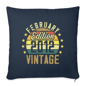 12th Anniversary - February 2012 Gift - 12th - Sofa pillowcase 17,3'' x 17,3'' (45 x 45 cm) - navy - Front
