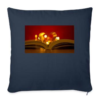 La Saint-Valentin - Housse de coussin décorative 45 x 45 cm - bleu marine - Devant