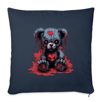 Cute Creepy Teddy Bear - Sofa pillowcase 17,3'' x 17,3'' (45 x 45 cm) - navy - Front