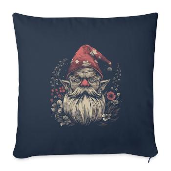 Drôle de nain de jardin - Housse de coussin décorative 45 x 45 cm - bleu marine - Devant