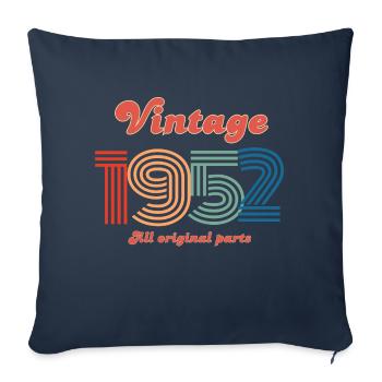 Vintage 1952 all original parts - Housse de coussin décorative 45 x 45 cm - bleu marine - Devant