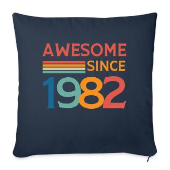 Awesome since 1982 - Sofa pillowcase 17,3'' x 17,3'' (45 x 45 cm) - navy - Front