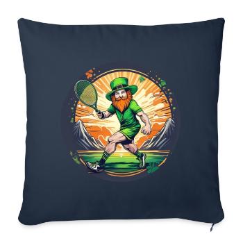 Saint-Patrick Shamrock Tennis - Housse de coussin décorative 45 x 45 cm - bleu marine - Devant